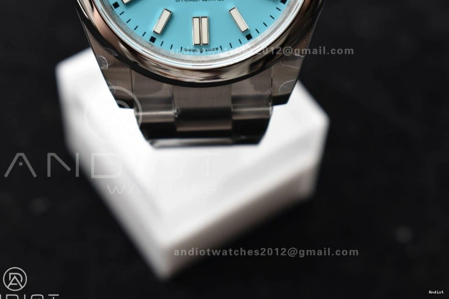 DIWF Best Perpetual Edition Oyster A3230 Blue Steel 124300 1:1 Dial 904L Tiffany 41mm 0311